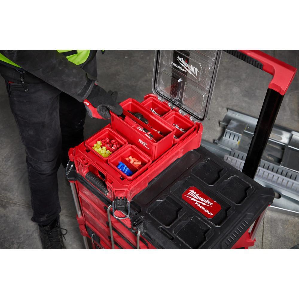 Milwaukee® Red 4 x 7-3/10 in. Red and Black Bin (Pack of 2) 