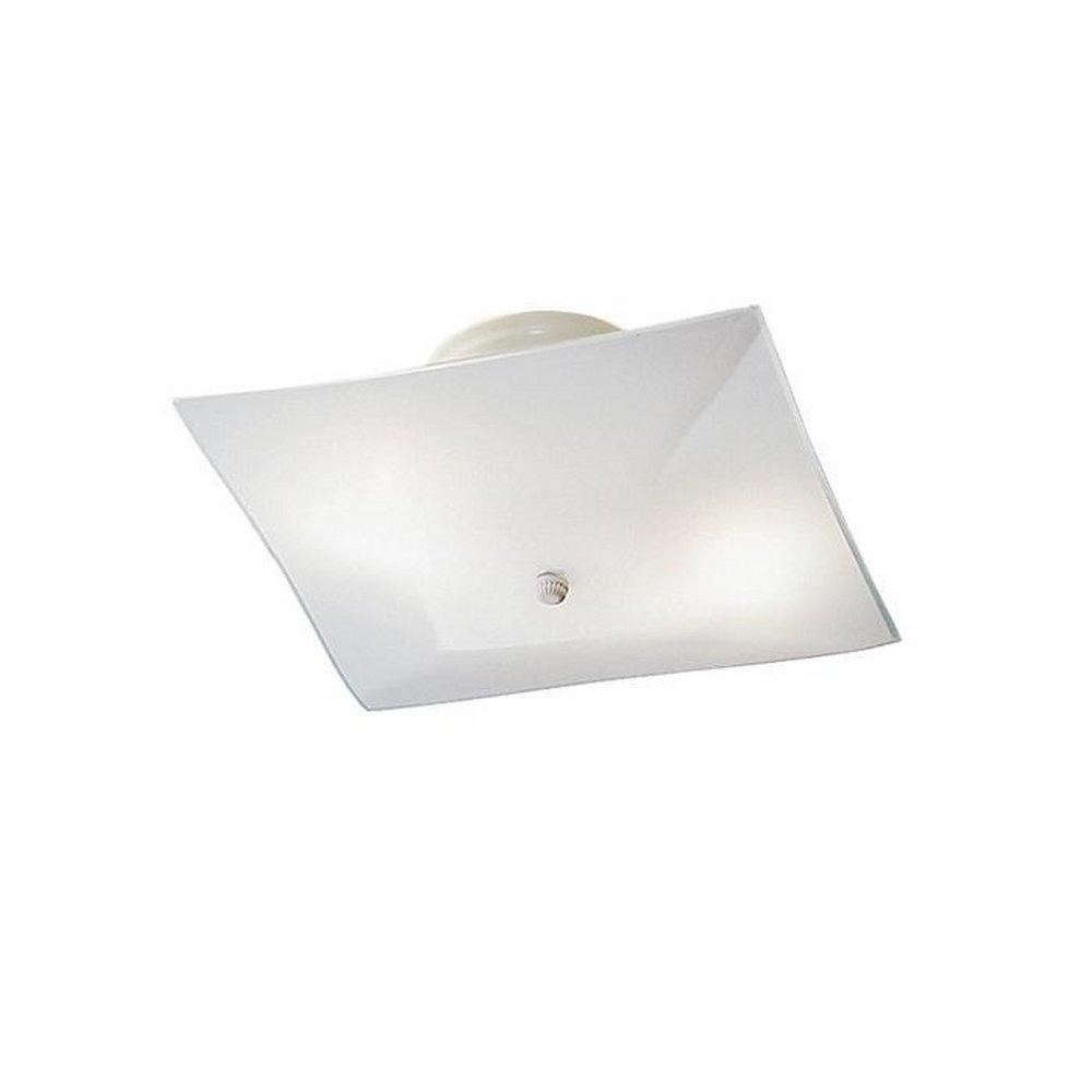 Kichler Lighting White 60W 2-Light Incandescent Medium E-26 Flush Mount Ceiling Fixture 