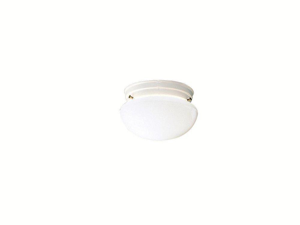 Kichler Lighting White 5 x 7-1/2 in. 60 W 1-Light A 19 Medium Flush Mount Ceiling Fixture 