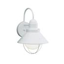 100W 1-Light Medium Base Wall Sconce in White