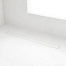 32 LINEAR TILEIN SHOWER DRAIN WITH DRAIN FLANGE MATTE WHITE 