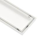 32 LINEAR TILEIN SHOWER DRAIN WITH DRAIN FLANGE MATTE WHITE 