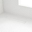 18 LINEAR TILEIN SHOWER DRAIN WITH DRAIN FLANGE MATTE WHITE 