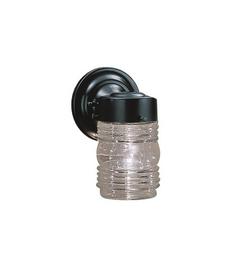 75 W 1-Light Medium Wall Lantern in Black