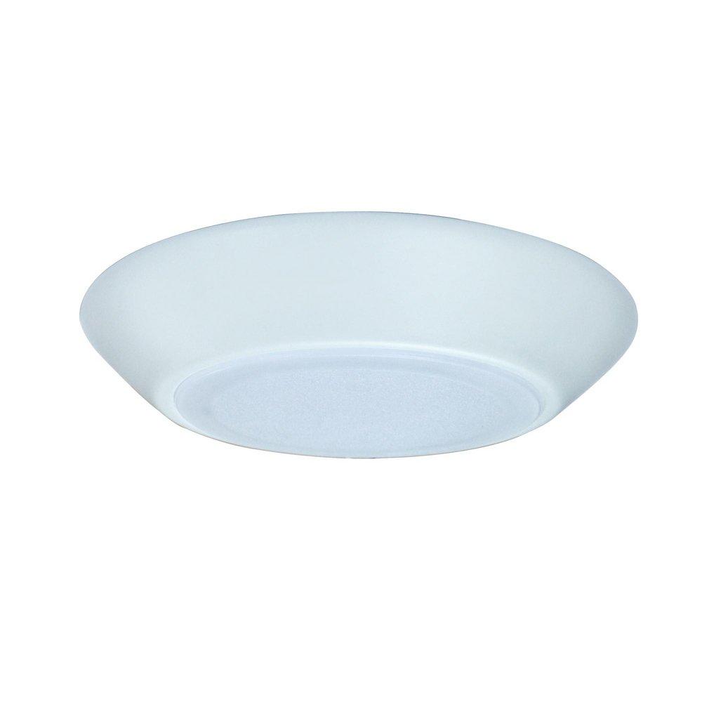 6 in. LED Disc Ceiling Light with Flat Lens in White 