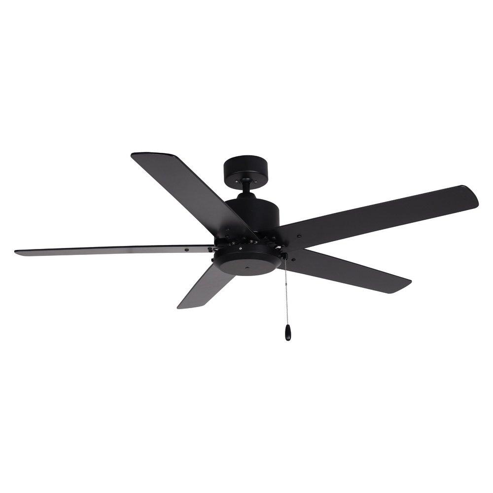 52 in. 5-Blade Indoor Ceiling Fan in Matte Black 