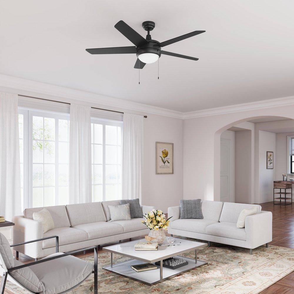 50 in. 5-Blade Indoor Ceiling Fan in Matte Black 