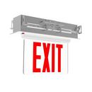 14 in. Red LED Recessed Single-Face Exit Sign with White Housing 