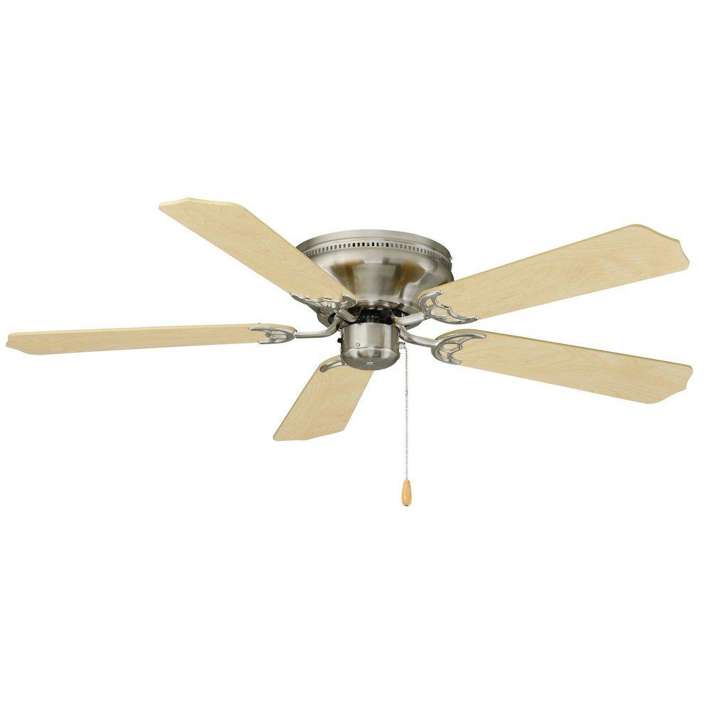 52 in. 5-Blade Hugger Indoor Ceiling Fan in Brushed Nickel 