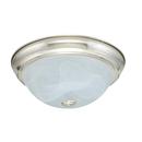 13 in. LED Dome Ceiling Mount Light in Brushed Nickel 