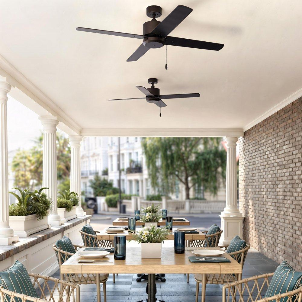 52 in. 4-Blade Indoor/Outdoor Ceiling Fan in Oil Rubbed Bronze 