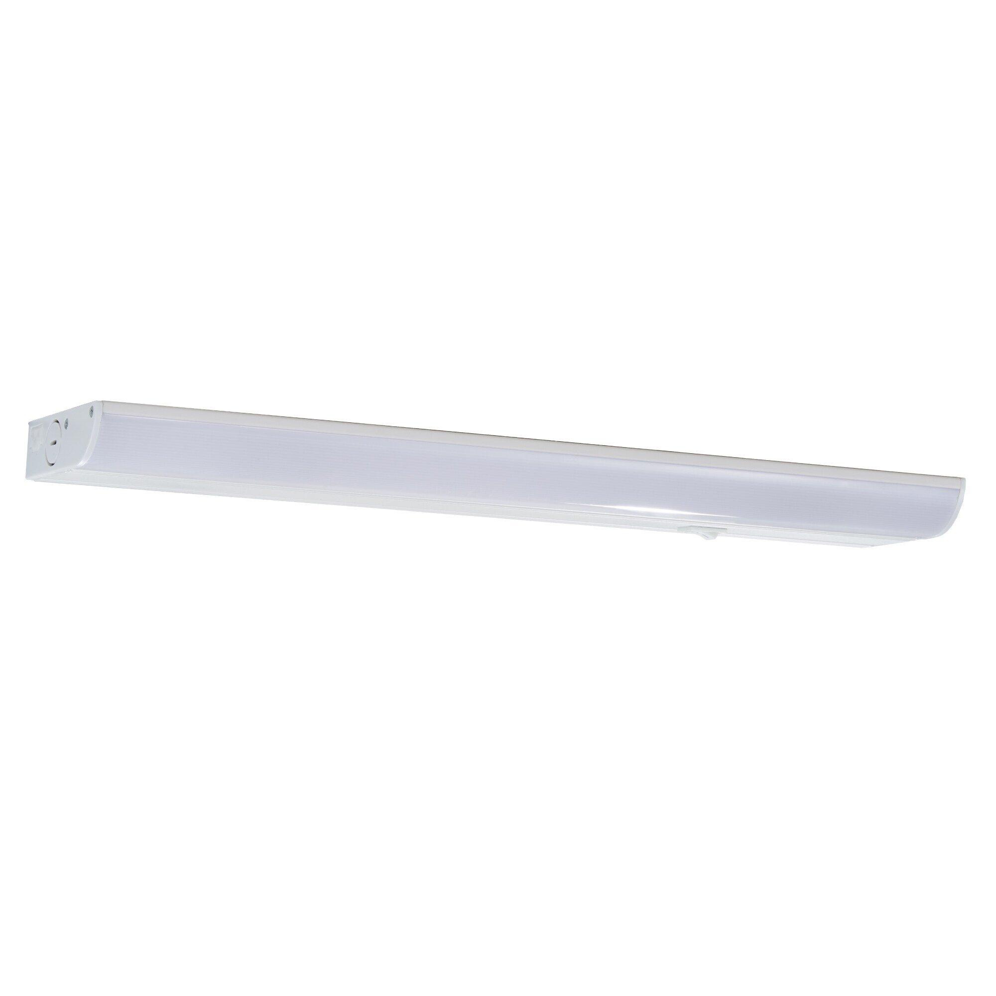 24 in. Wide Toggle On / Off 3000K Integrated LED Under Cabinet Light with 24 in. Power Cord in White 