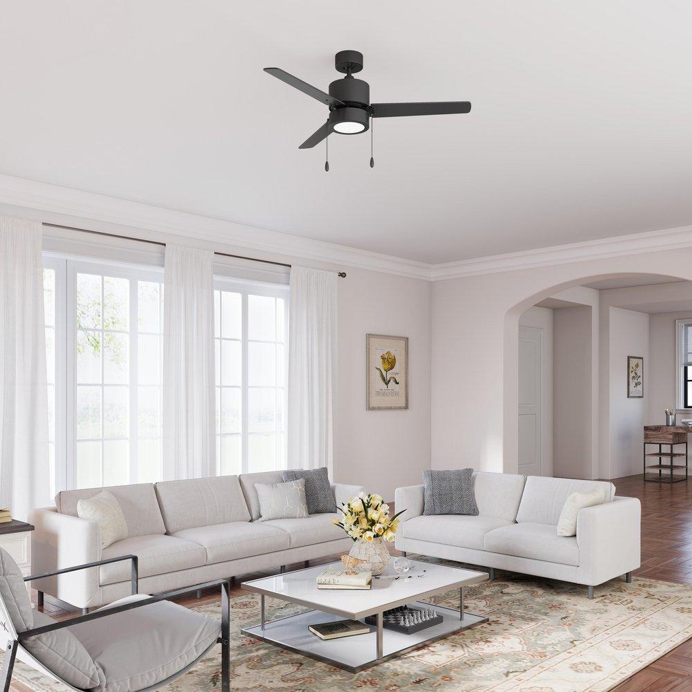 52 in. 3-Blade Indoor Ceiling Fan in Matte Black 