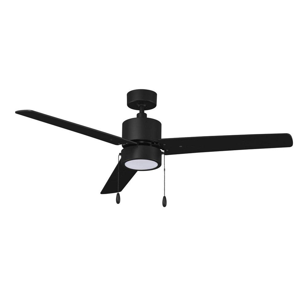 52 in. 3-Blade Indoor Ceiling Fan in Matte Black 