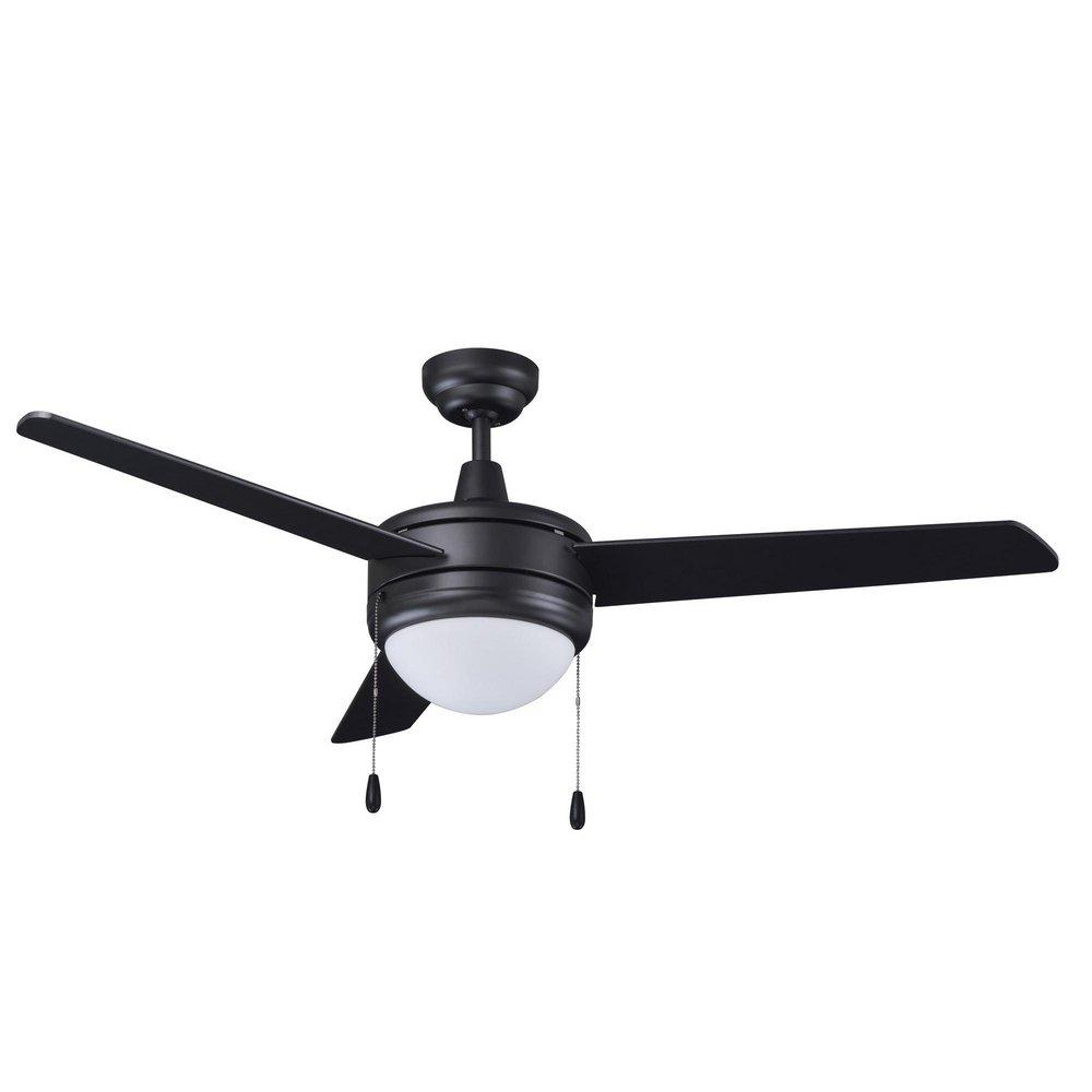 50 in. 3-Blade Indoor Ceiling Fan in Matte Black 