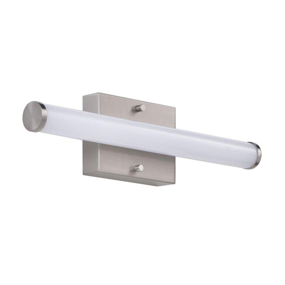 18 in. LED Round Linear Vanity Light in Brushed Nickel 
