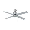 52 in. 4-Blade Indoor/Outdoor Ceiling Fan in Brushed Pewter