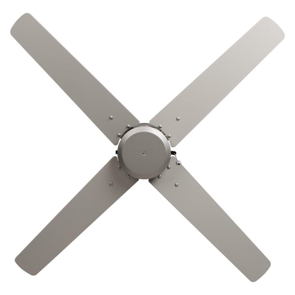 52 in. 4-Blade Indoor/Outdoor Ceiling Fan in Brushed Pewter 