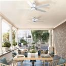 52 in. 5-Blade Indoor/Outdoor Ceiling Fan in White 