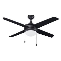 50 in. 4-Blade Indoor Integrated LED Ceiling Fan in Matte Black/Matte Black