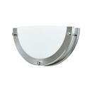12 in. Opal Half Circle Wall Sconce in Brushed Nickel 