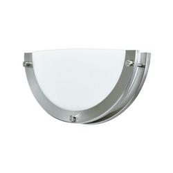 12 in. Opal Half Circle Wall Sconce in Brushed Nickel