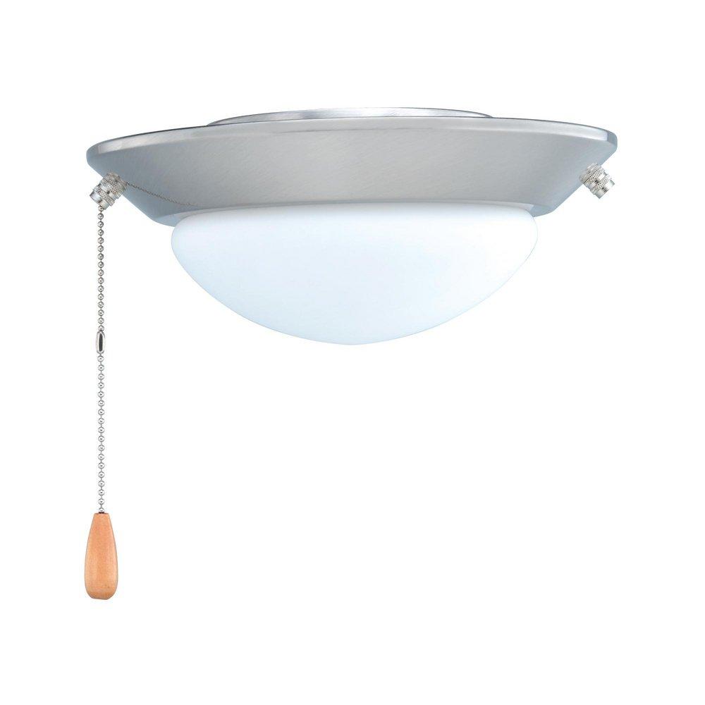 11 in. Single Ceiling Fan Light Kit in Brushed Nickel 