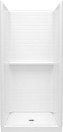 36 x 34 in. Vikrell Shower Unit with Center Drain in White 