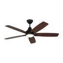 LOWDEN 52 DIMMABLE INDOOR/OUTDOOR INTEGRATED LED BLACK CEILING FAN WITH LIGHT KIT REMOTE CONTROL AND REVERSIBLE MOTOR 