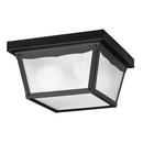 Kichler Lighting Black 5-1/4 x 9-1/4 in. 60 W 2-Light Medium Outdoor Semi-Flush Mount Ceiling Fixture 