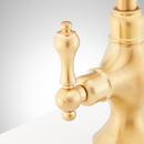 Signature Hardware Brushed Gold Two Handle Gooseneck Bar Faucet 