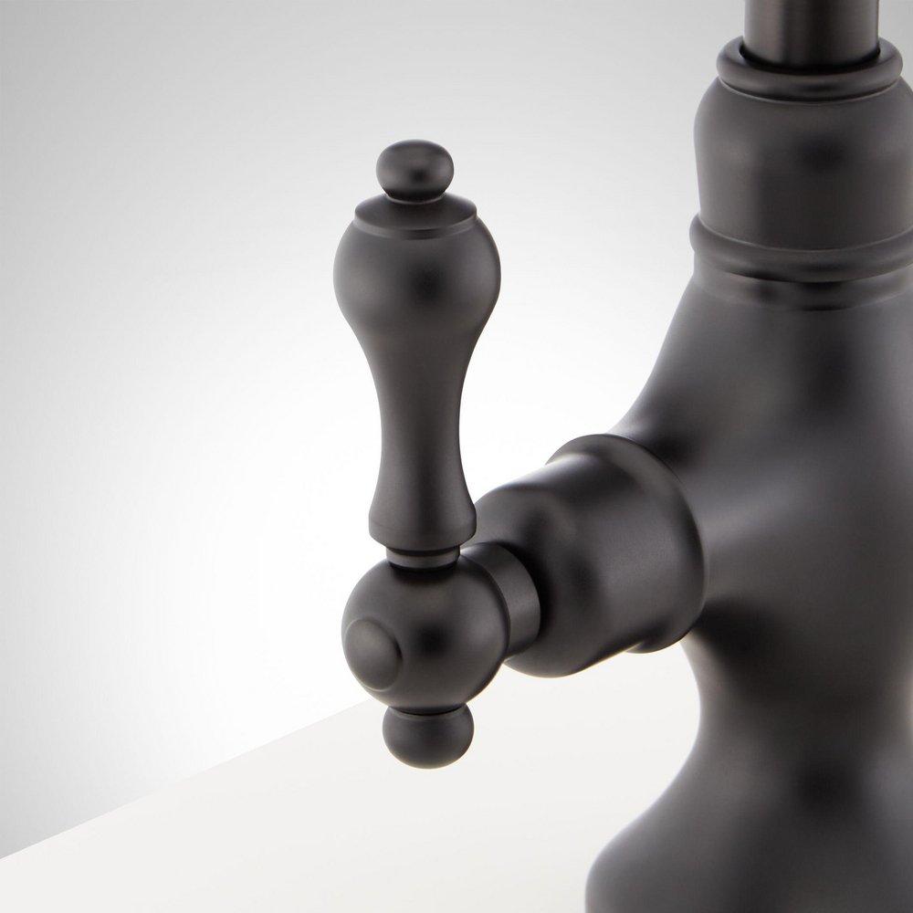 ISABEL SINGLE-HOLE GOOSENECK BAR FAUCET - MATTE BLACK 