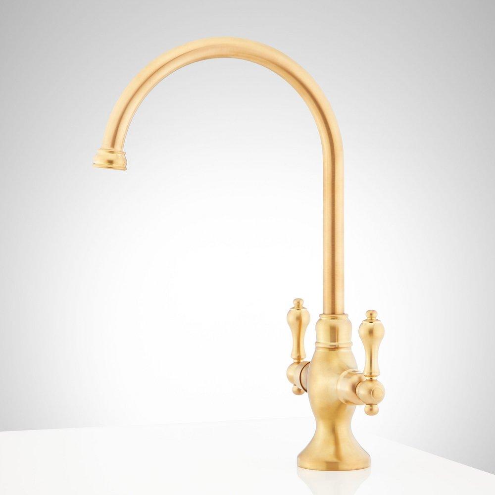 ISABEL SINGLE-HOLE GOOSENECK BAR FAUCET - MATTE BLACK 