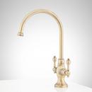 ISABEL SINGLE-HOLE GOOSENECK BAR FAUCET - AGED BRASS 