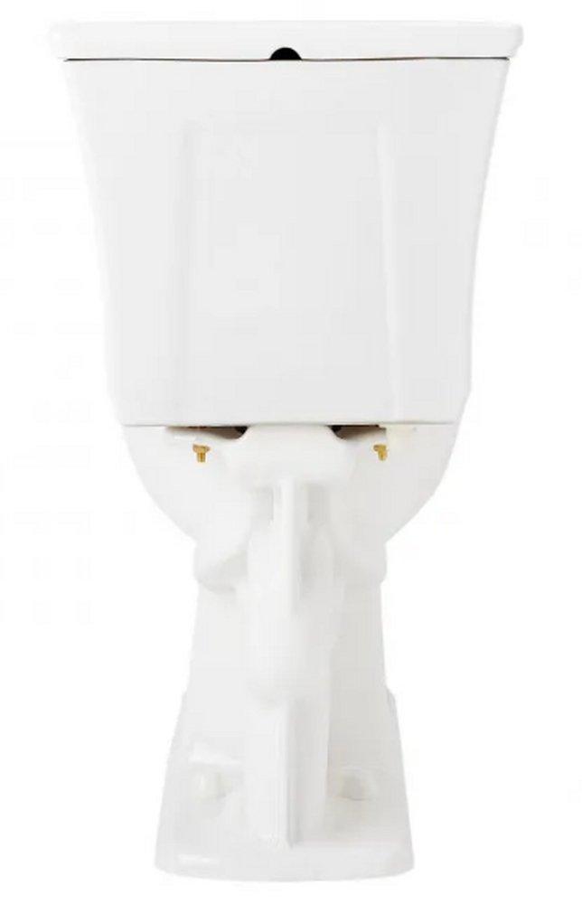 Signature Hardware White 1.28 gpf Elongated Floor Mount Two Piece Toilet 