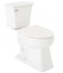 1.28 gpf Elongated Two Piece Toilet in White with Black