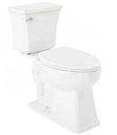 Signature Hardware White/Black 1.28 gpf Elongated Floor Mount Two Piece Toilet 
