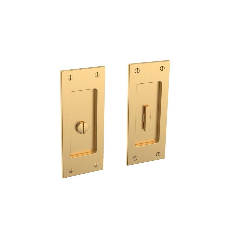 Baldwin Lifetime Satin Brass Dummy Passage Set in Lifetime Satin Brass 