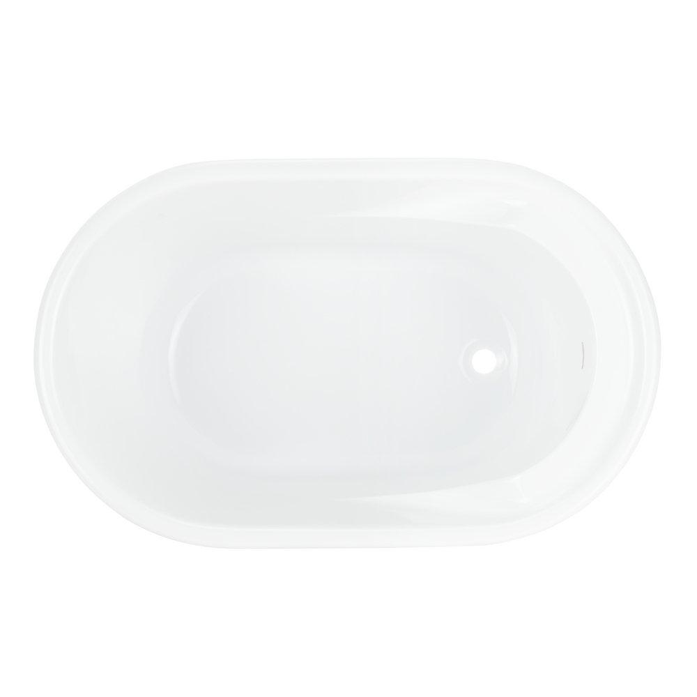 51 x 29 in. Freestanding Bathtub with End Drain in White 