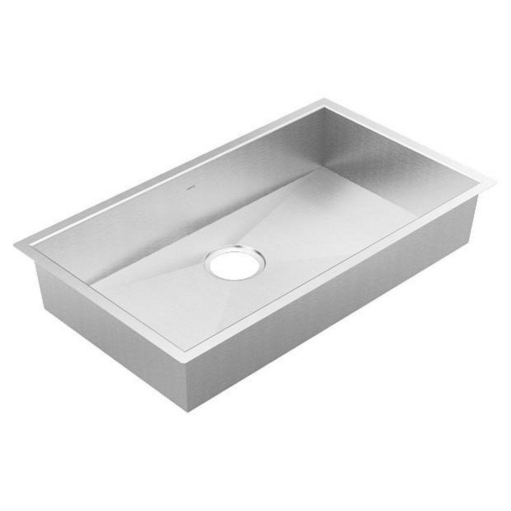 Moen 31 x 18 in. No Hole 1 Bowl Undermount Kitchen Sink 