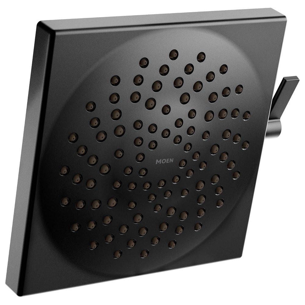 MATTE BLACK TWO-FUNCTION 8-1/2 DIAMETER SPRAY HEAD ECO-PERFORMANCE RAINSHOWER 
