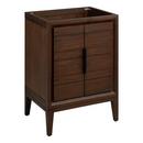 *CVR* 24 TEAK VANITY WITH RECTANGULAR UNDERMOUNT SINK JAVA ARCTIC WHITE QUARTZ SINGLE HOLE 
