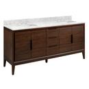 *CVR* 72 DOUBLE VANITY WITH RECT UNDERMOUNT SINKS JAVA ARCTIC WHITE QUARTZ WIDESPREAD 