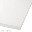 *CVR* 72 DOUBLE VANITY WITH RECT UNDERMOUNT SINKS JAVA ARCTIC WHITE QUARTZ WIDESPREAD 