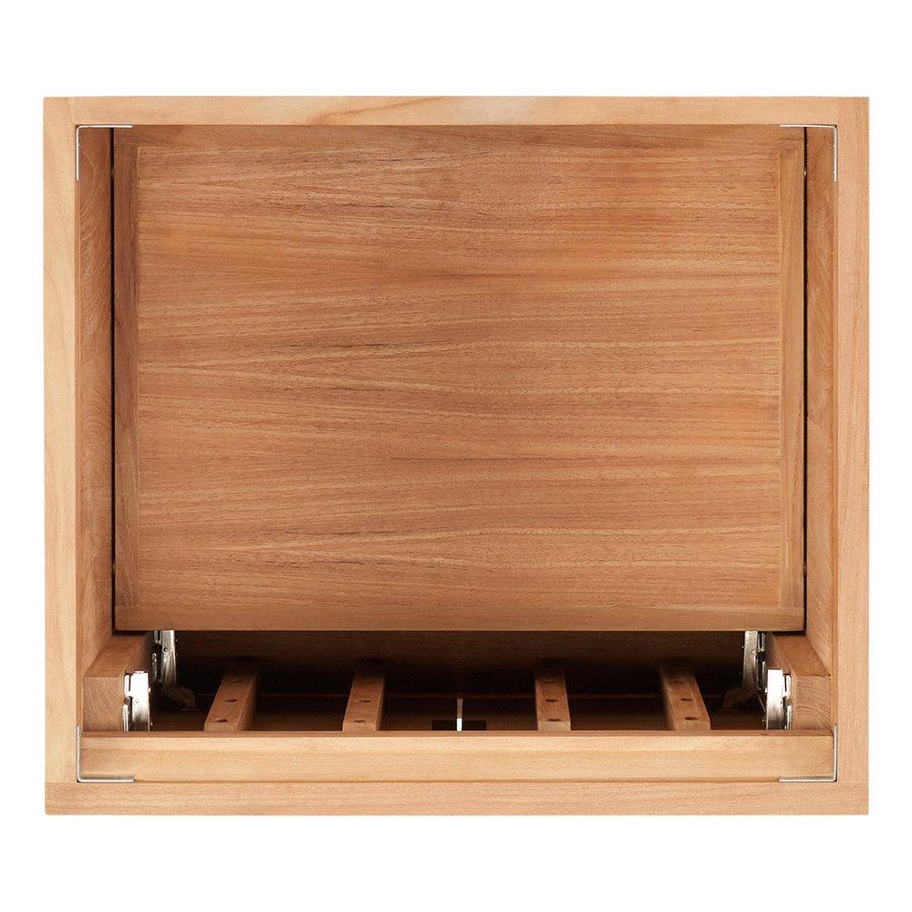 *CVR* 24 TEAK VANITY NATURAL TEAK NO TOP 