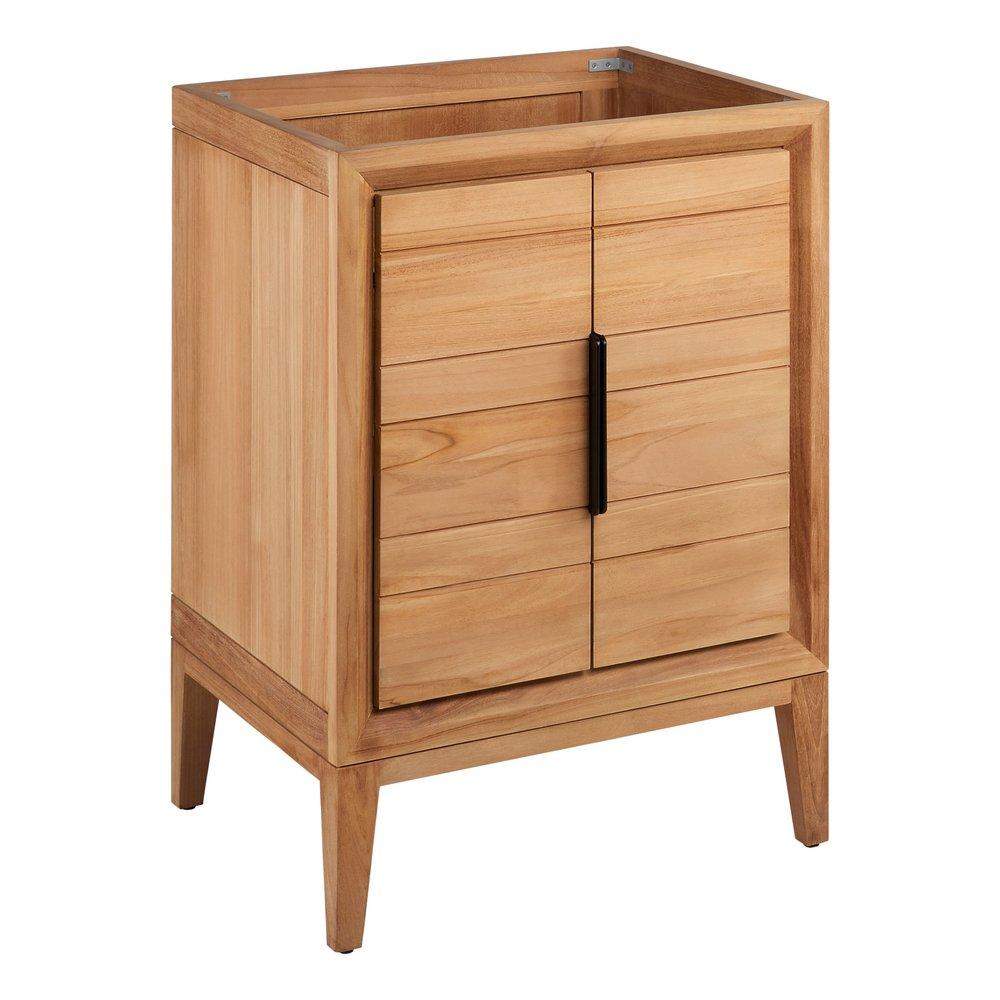 *CVR* 24 TEAK VANITY NATURAL TEAK NO TOP 