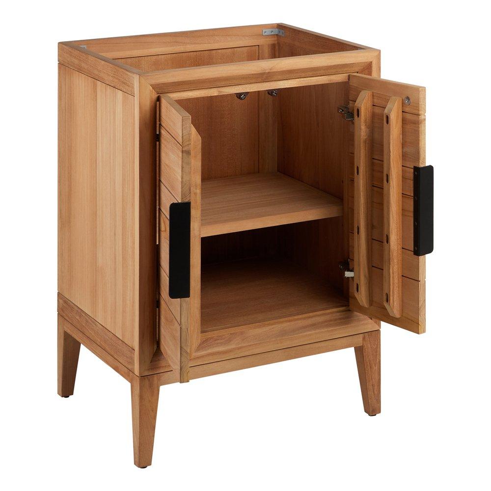 *CVR* 24 TEAK VANITY NATURAL TEAK NO TOP 