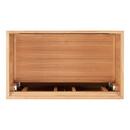 *CVR* 36 TEAK VANITY WITH RECTANGULAR UNDERMOUNT SINK NATURAL TEAKARCTIC WHITE QUARTZ WIDESPREAD 