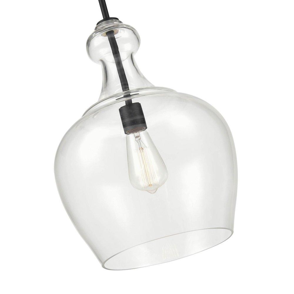 1-Light Pendant Light in Matte Black 