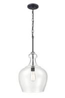 1-Light Pendant Light in Matte Black 